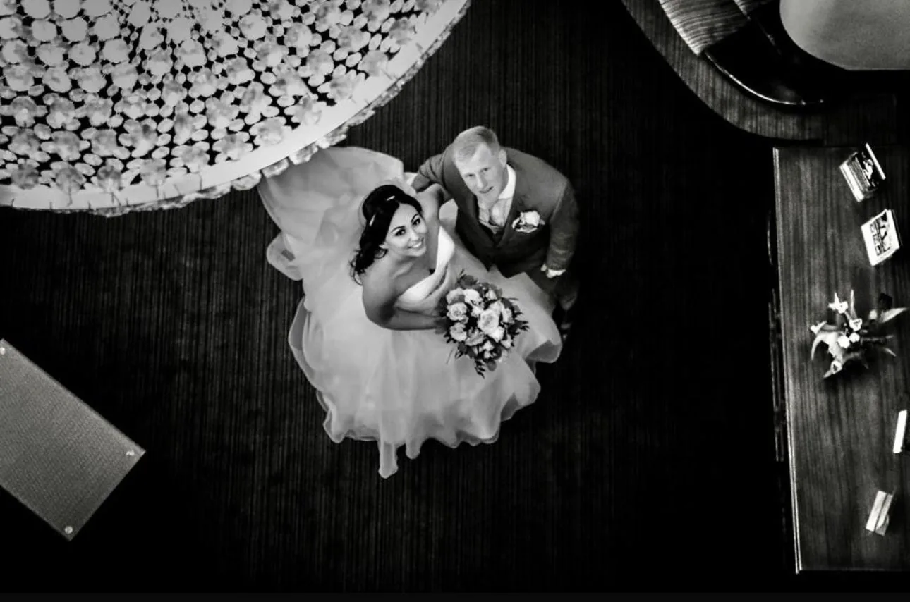 Jennifer and Joe on their wedding day